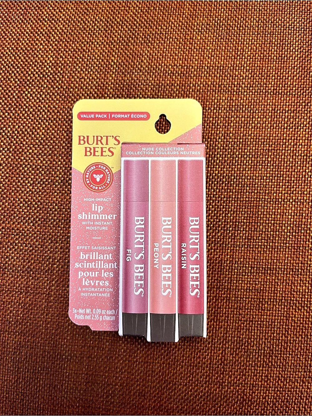 Burt's Bees Lip Shimmer Nude Collection 3-Pack